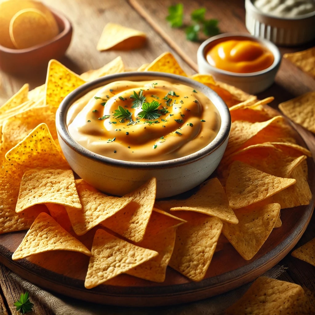 Cheese dip & chips-min